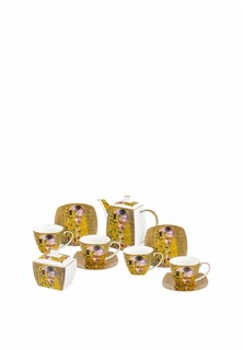 Сервиз чайный Elan Gallery Поцелуй, 4 чайные пары 250 мл, сахарница 300 мл, 10х8х10 см, чайник 1,3 л, 23,5х10х18,5 см