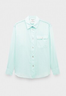 Рубашка Forte Forte cotton silk voile over shirt amourrina buttons aquatic