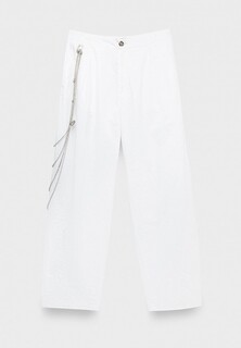 Брюки Darkpark phebe - crystal chain adorned wide-leg pants white