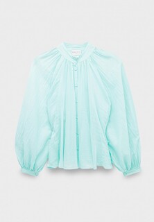 Блуза Forte Forte cotton silk voile bohemian shirt aquatic