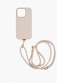 Чехол для iPhone Uniq 15 Pro, COEHL Creme с MagSafe, силиконовый с soft-touch, с шнурком на шею