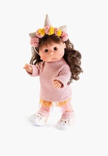 Кукла Munecas Dolls Antonio Juan девочка Ирис в образе единорога, 38 см, виниловая
