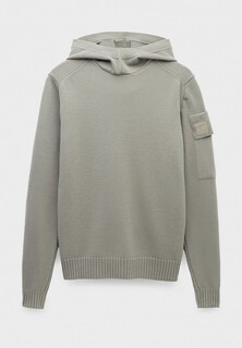 Худи C.P. Company metropolis series extrafine merino wool hooded knit silver sage