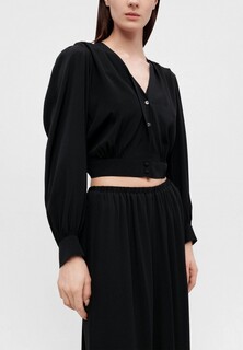 Блуза Forte Forte marocain crepe shirt noir