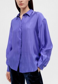 Блуза Forte Forte contemporary habotai boyfriend shirt bleu