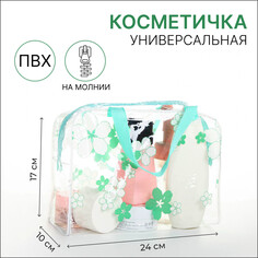 Косметичка на молнии, цвет зеленый NO Brand