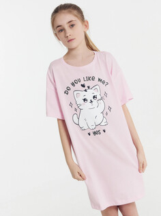 Сорочка ночная для девочек светло-розовая с печатью Mark Formelle