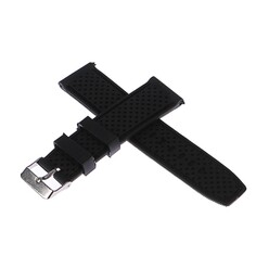 Ремешок для часов 22 мм, l=20.5 см, силикон, черный NO Brand