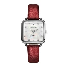 Часы наручные женские, 2.8 х 2.8 см, красный ремешок NO Brand