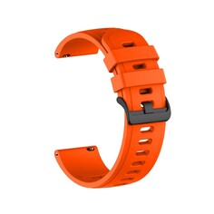 Ремешок для часов, 22 мм, силикон, оранжевый NO Brand