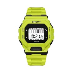 Часы наручные электронные, d-4.5 см, с будильником, зеленые NO Brand