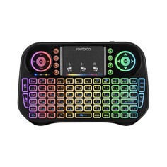 Мини-клавиатура rombica air touch rgb, беспроводная, для тв и пк , usb, touch , черная NO Brand
