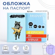 Подарочный набор: 2 обложки для паспорта, цвет голубой NO Brand