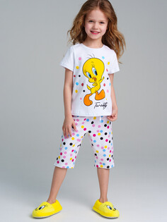 Комплект трикотажный фуфайка футболка брюки пижама пояс Playtoday