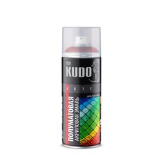 Эмаль аэрозольная, KUDO, Satin, быстросохнущая, акриловая, полуматовая, темно-зеленая, RAL 6005, 520 мл