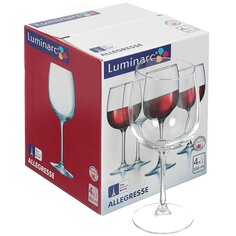 Бокал для вина, 550 мл, стекло, 4 шт, Luminarc, Allegresse, L1403