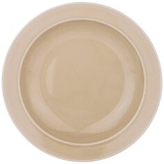 Тарелка суповая, фарфор, 22.5 см, круглая, Tint, Lefard, 48-820, бежевая