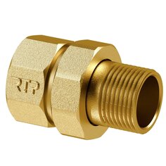 Американка 1/2, г-ш, латунь, прямая, РосТурПласт