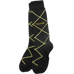 Черные носки с логотипом Marni