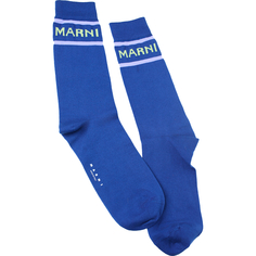 Синие носки с логотипом Marni