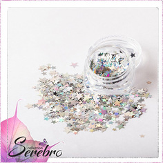 Набор, Serebro, Дизайн для ногтей «Звездочки», 4 шт.