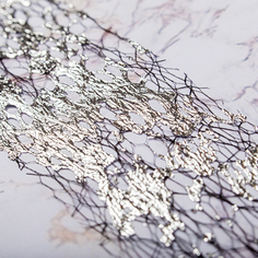 Набор, Blesk, Фольга для дизайна ногтей «Сетка» №02, 25 см, 10 шт. Блеск