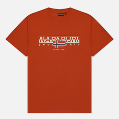 Мужская футболка Napapijri Aylmer Regular Fit, цвет оранжевый, размер XL