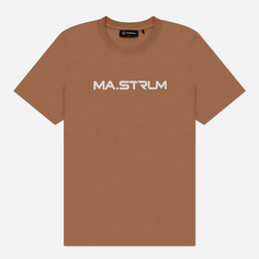 Мужская футболка MA.Strum Logo Chest Print, цвет коричневый