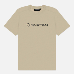 Мужская футболка MA.Strum Cracked Logo, цвет бежевый