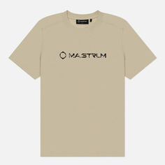 Мужская футболка MA.Strum Cracked Logo, цвет бежевый, размер L