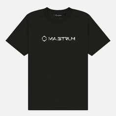 Мужская футболка MA.Strum Cracked Logo, цвет оливковый