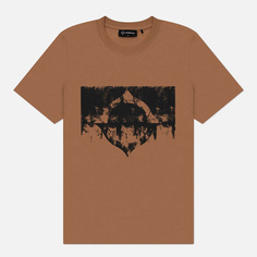 Мужская футболка MA.Strum Grunge Logo, цвет коричневый