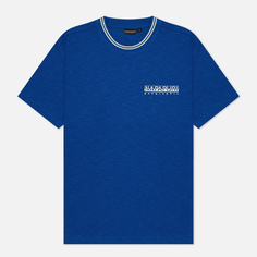 Мужская футболка Napapijri Grober Regular Fit, цвет синий, размер XL