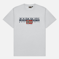 Мужская футболка Napapijri Aylmer Regular Fit, цвет белый, размер L