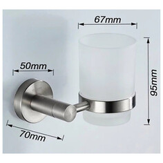 Стаканы для ванной стакан LEDEME L71706 настенный нерж сталь сатин