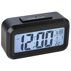 Радиочасы, часы электронные часы электронные HOMESTAR HS-0110 LED с будильником черный