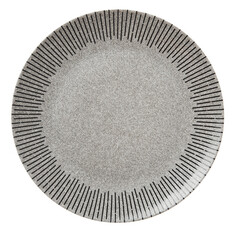 Тарелки тарелка HOMEQUEEN Нуар 26,6см обеденная костяной фарфор серый