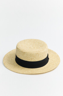 шляпа женская Шляпа плетеная с узкими полями и лентой Befree
