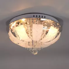 Люстра хрустальная подвесная Пари 4xE14x60 Вт, LED, металл/стекло, цвет хром Wink