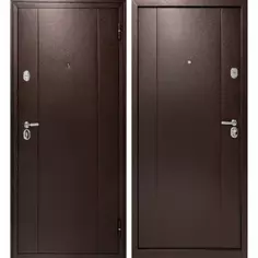 Дверь входная металлическая Форпост 74 86x205 см правая антик коричневый