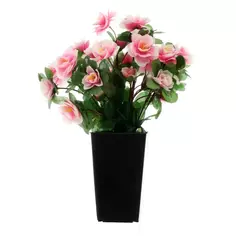 Искусственное растение в горшке азалия h30 см цвет розовый Без бренда