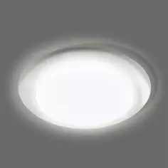 Светильник точечный встраиваемый под отверстие 125 мм 6 м² цвет белый Без бренда
