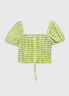 Блузка с коротким рукавом для девочек, Зеленый O'stin