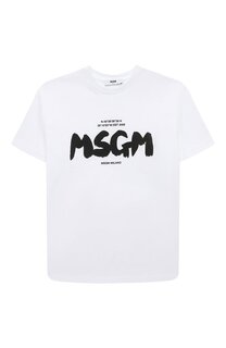 Хлопковая футболка MSGM kids