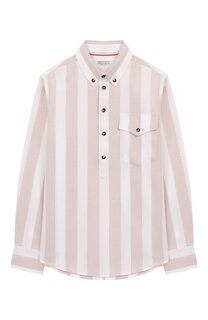 Хлопковая рубашка Brunello Cucinelli