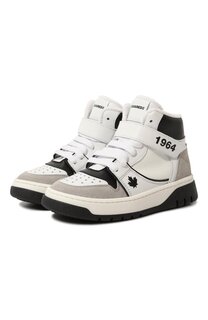 Высокие кеды из кожи Dsquared2