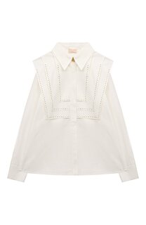 Хлопковая блузка Elisabetta Franchi La Mia Bambina