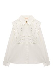 Хлопковая блузка Elisabetta Franchi La Mia Bambina