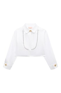Хлопковая блузка Elisabetta Franchi La Mia Bambina
