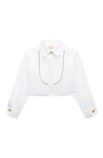 Хлопковая блузка Elisabetta Franchi La Mia Bambina